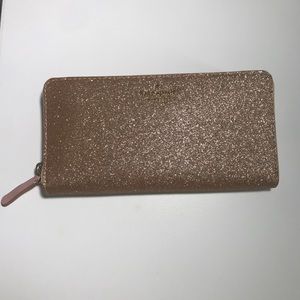 ✨Gold Glitter Kate Spade Wallet (New)